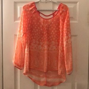 Euc Blu Pepper Super Cute Sheer Blouse